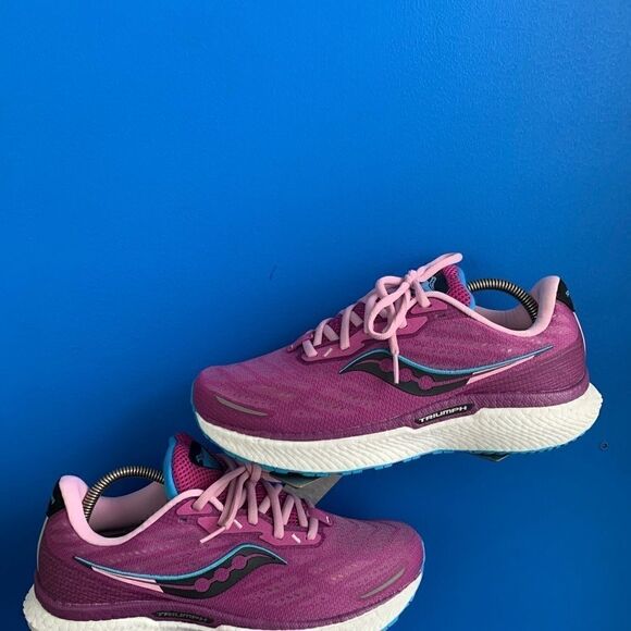 SAUCONY FORMFIT PWRrun PINK PURPLE BLUE ORANGE ATHLETIC SHOES-SIZE 10 - Picture 2 of 6